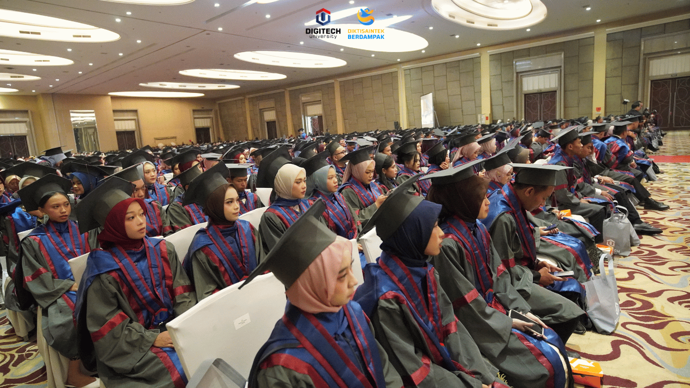 Mahasiswa Digitech University mengikuti prosesi wisuda, inspirasi bagi pencari beasiswa kuliah di Bandung